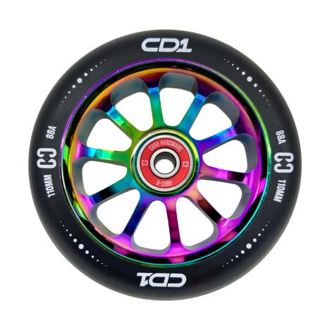 CORE CD1 Spoked Stunt Scooter Wheels 110mm - Black/Neochrome £49.99